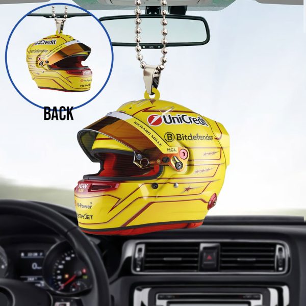 Scuderia Ferrari x Lewis Hamilton Custom Shape 2-sided Acrylic Car Ornament – TANTN 11420