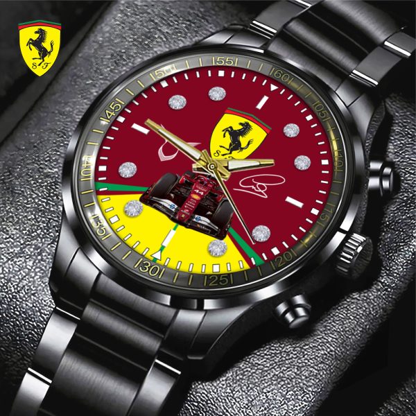 Scuderia Ferrari x Lewis Hamilton Black Stainless Steel Watch - TANTN 11492