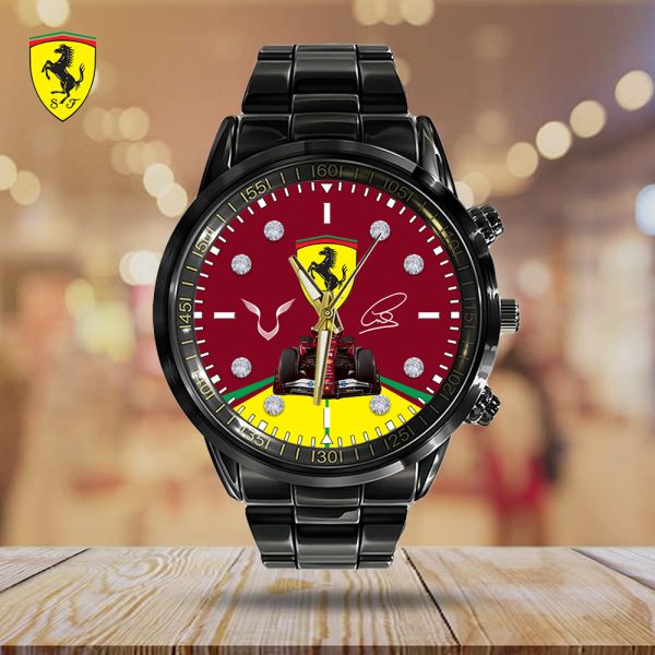 Scuderia Ferrari x Lewis Hamilton Black Stainless Steel Watch - TANTN 11492