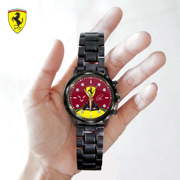 Scuderia Ferrari x Lewis Hamilton Black Stainless Steel Watch - TANTN 11492