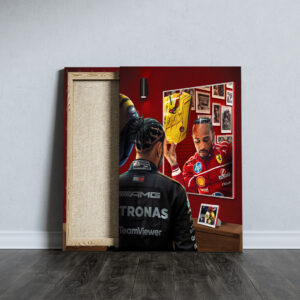 Scuderia Ferrari x Lewis Hamilton Rectangle Canvas With Inner Frame - HOATT 9500