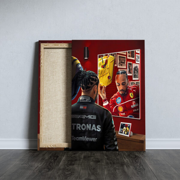 Scuderia Ferrari x Lewis Hamilton Rectangle Canvas With Inner Frame - HOATT 9500