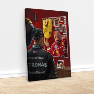 Scuderia Ferrari x Lewis Hamilton Rectangle Canvas With Inner Frame - HOATT 9500