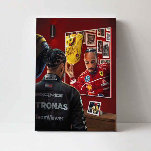 Scuderia Ferrari x Lewis Hamilton Rectangle Canvas With Inner Frame - HOATT 9500