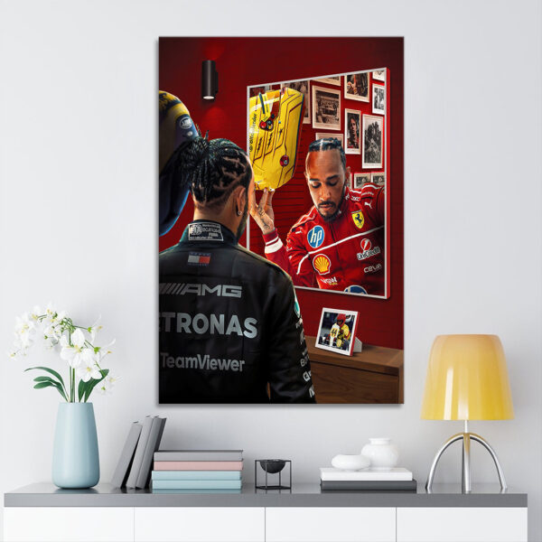 Scuderia Ferrari x Lewis Hamilton Rectangle Canvas With Inner Frame - HOATT 9500