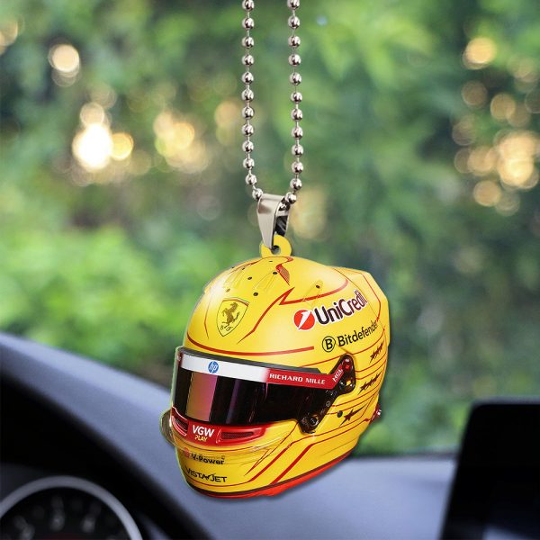 Scuderia Ferrari x Lewis Hamilton Custom Shape 2-sided Acrylic Car Ornament – TANTN 11263