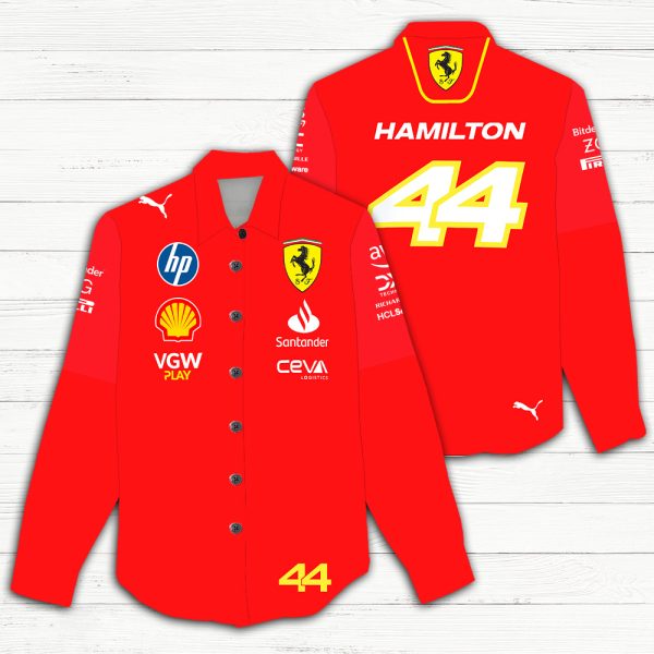 Scuderia Ferrari x Lewis Hamilton 3D Linen Shirt - TANTN 11395