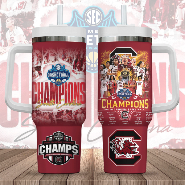 South Carolina Gamecocks 2025 SEC Women’s Basketball 40oz Stanley Tumbler - ANHNV 6242