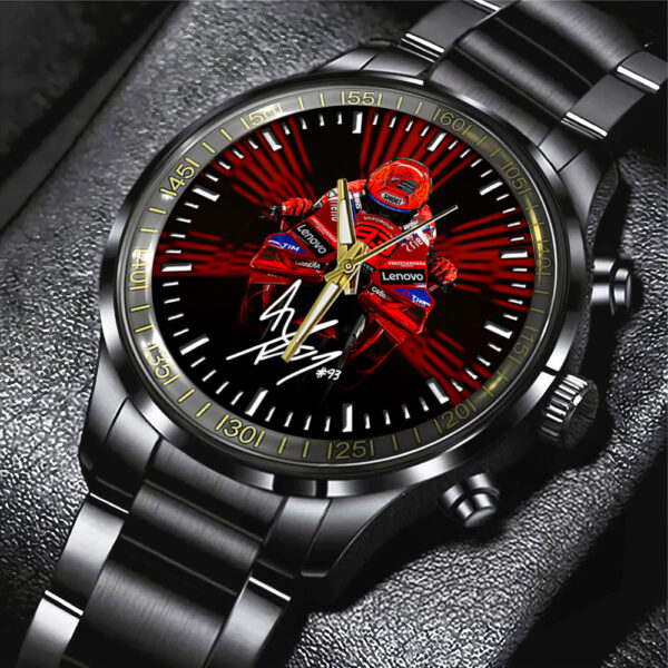 Ducati Lenovo Team x Marc Marquez Black Stainless Steel Watch - TANTN 11761
