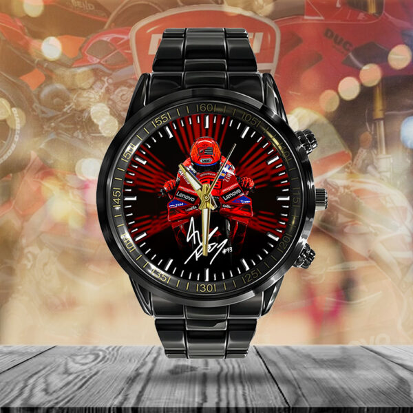 Ducati Lenovo Team x Marc Marquez Black Stainless Steel Watch - TANTN 11761