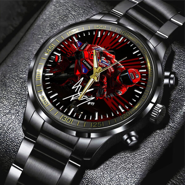 Ducati Lenovo Team x Marc Marquez Black Stainless Steel Watch - TANTN 11762