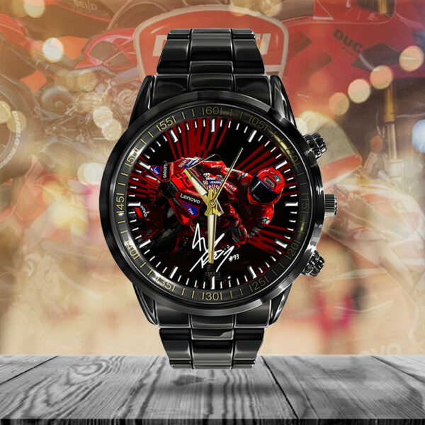 Ducati Lenovo Team x Marc Marquez Black Stainless Steel Watch - TANTN 11762