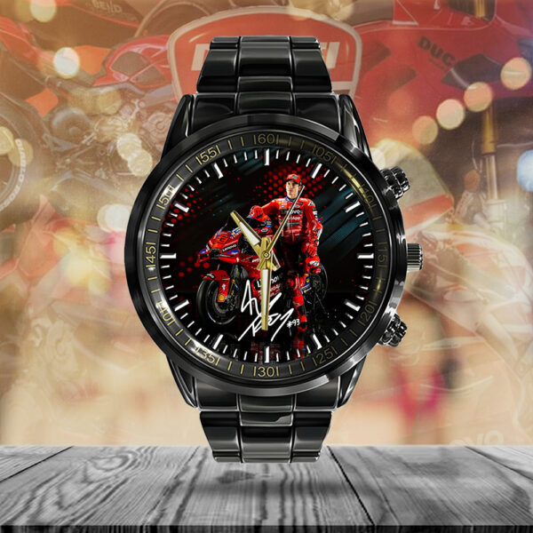 Ducati Lenovo Team x Marc Marquez Black Stainless Steel Watch - TANTN 11763