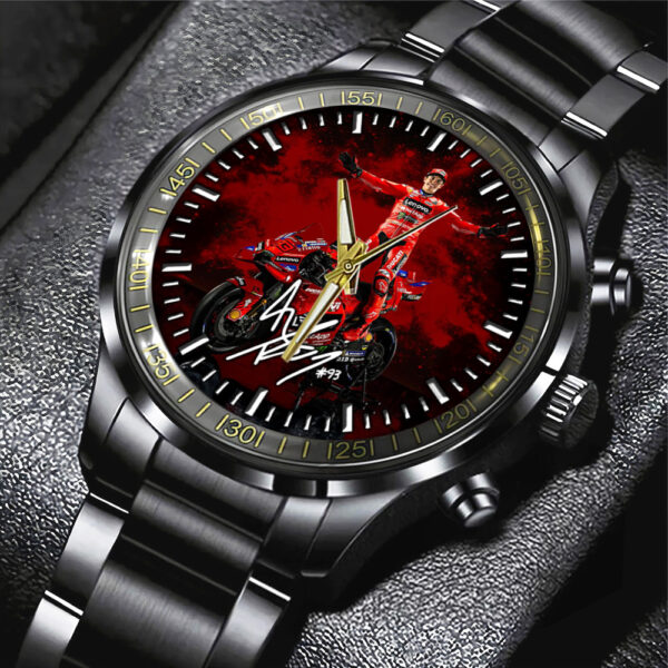 Ducati Lenovo Team x Marc Marquez Black Stainless Steel Watch - TANTN 11764