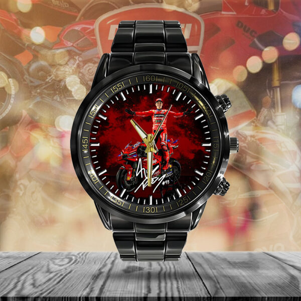 Ducati Lenovo Team x Marc Marquez Black Stainless Steel Watch - TANTN 11764