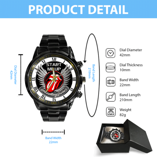 The Rolling Stones Black Stainless Steel Watch - ANHNV 6255