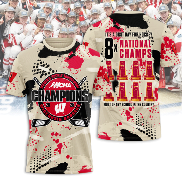 Wisconsin Badgers Women’s Ice Hockey 3D Apparel – ANHNV 9472