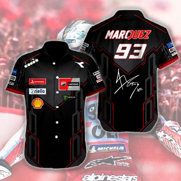 Ducati Lenovo Team x Marc Marquez Short Sleeve Dress Shirt – HOATT 9345.1