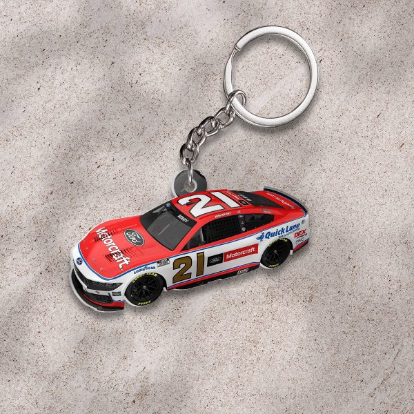 Wood Brothers Racing x Josh Berry Custom Shape 1-sided Keychain - HOATT 9345