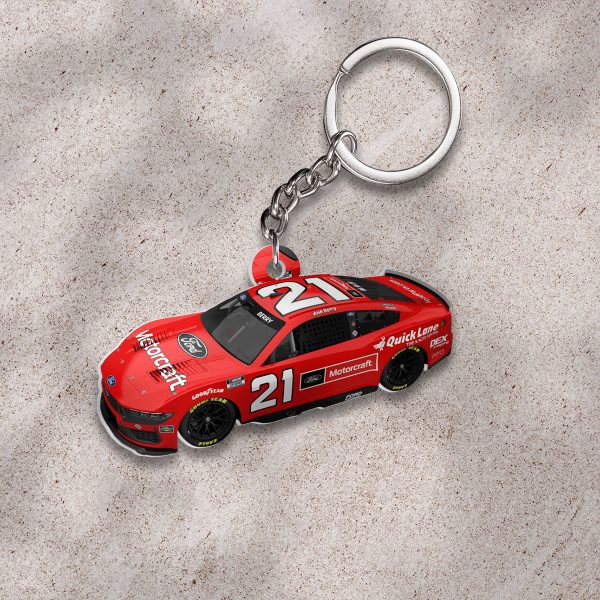 Wood Brothers Racing x Josh Berry Custom Shape 1-sided Keychain - HOATT 9394