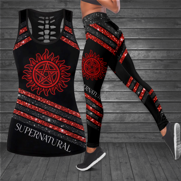 Supernatural Hollow Tank Top Leggings - ANHNV 6197