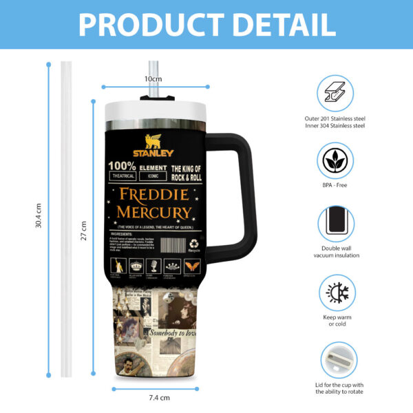 Freddie Mercury 40oz Stanley Tumbler - MAITM 10820