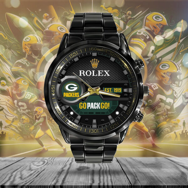 Green Bay Packers x Rolex Black Stainless Steel Watch - MAITM 10795