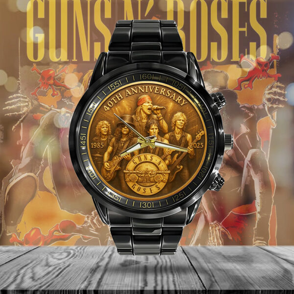 Guns N' Roses Black Stainless Steel Watch - MAITM 10698
