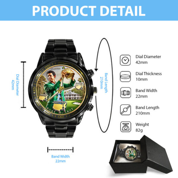 Golf Masters Tournament x Rory McIlroy Black Stainless Steel Watch - MAITM 10732