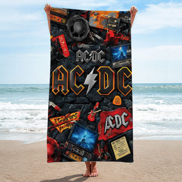 Rock Music Rectangle Beach Towel - TANTN 11791