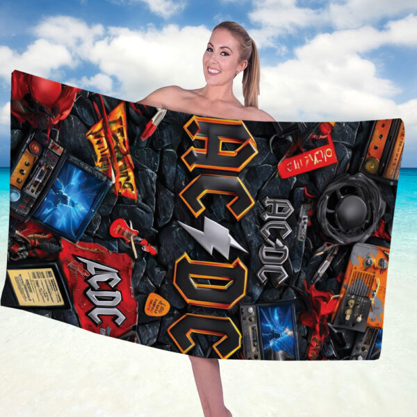Rock Music Rectangle Beach Towel - TANTN 11791