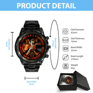 Rock Music Black Stainless Steel Watch - GNE NEW276