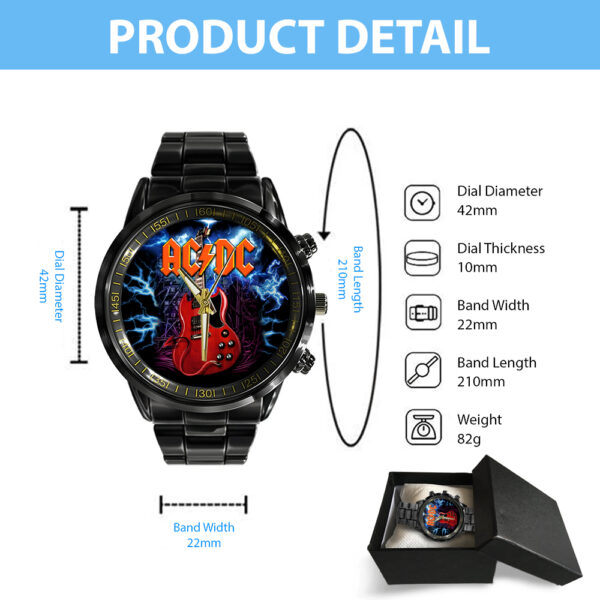 Rock Music Black Stainless Steel Watch - TANTN 12284