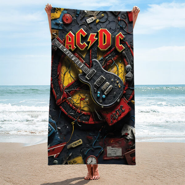 Rock Music Rectangle Beach Towel - TANTN 11790