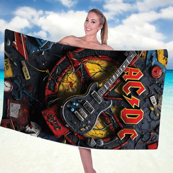 Rock Music Rectangle Beach Towel - TANTN 11790