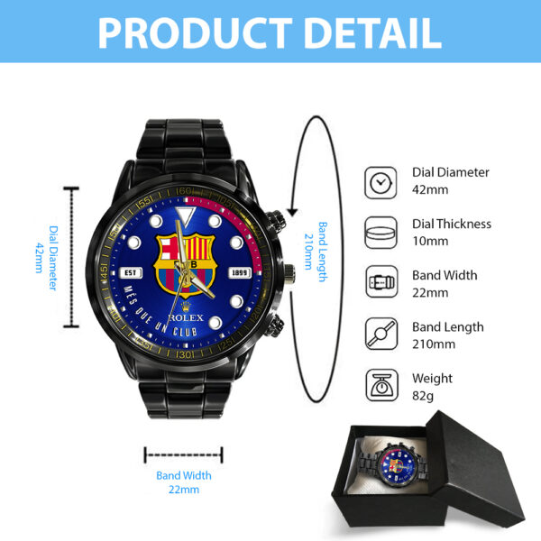 FC Barcelona x Rolex Black Stainless Steel Watch - MAITM 10856