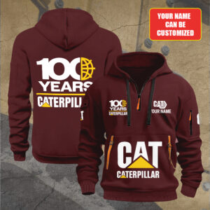 Personalized Caterpillar 2D Quarter Zip Hoodie - TANTN 12290