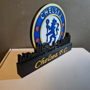Chelsea FC 3D Printed Decorative Crest Plaque with London Skyline Base - GNE DROP584