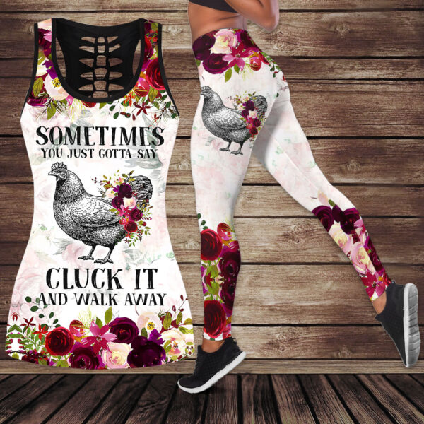 Chicken Hollow Tank Top Leggings - VANDH 4428
