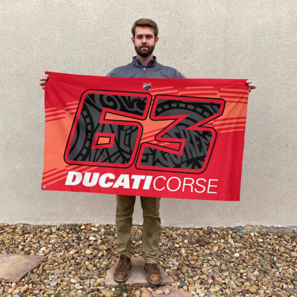 Ducati Lenovo Team x Francesco Bagnaia 3D House Flag - TANTN 12351