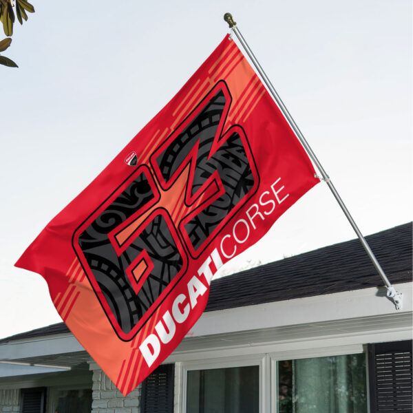 Ducati Lenovo Team x Francesco Bagnaia 3D House Flag - TANTN 12351