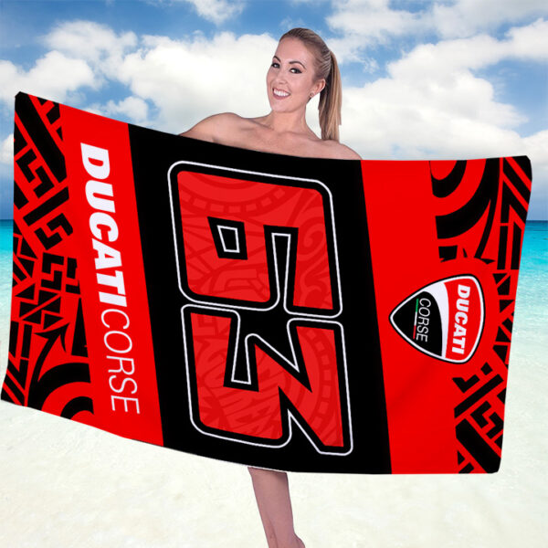 Ducati Lenovo Team x Francesco Bagnaia Rectangle Beach Towel - TANTN 12349