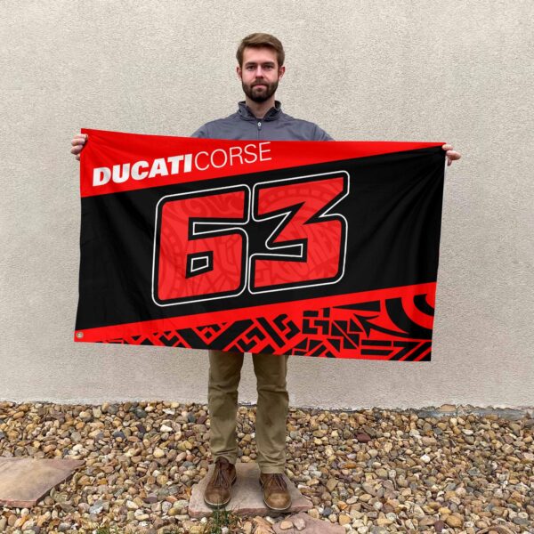 Ducati Lenovo Team x Francesco Bagnaia 3D House Flag - TANTN 12352