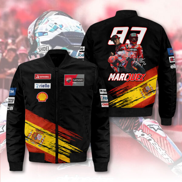 Ducati Lenovo Team x Marc Marquez 3D Bomber Jacket - HOATT 9613