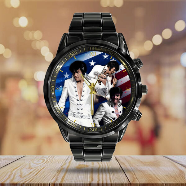Elvis Presley Black Stainless Steel Watch - HOATT 9794
