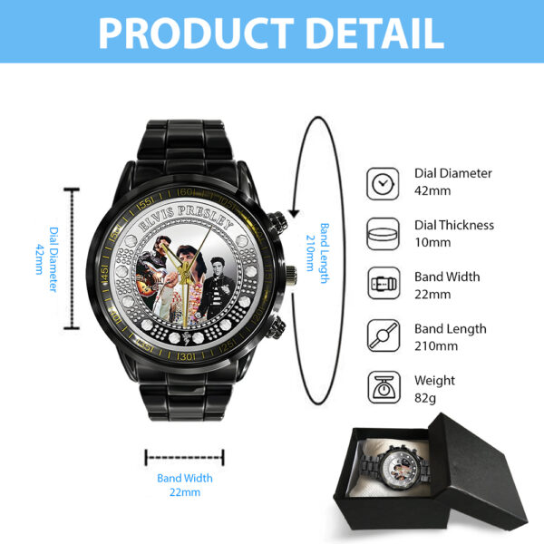 Elvis Presley Black Stainless Steel Watch - TANTN 12260