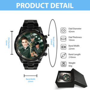 Elvis Presley Black Stainless Steel Watch - HOATT 9983
