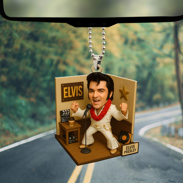 Elvis Presley Custom Shape 1-sided Acrylic Car Ornament - GNE NEW175