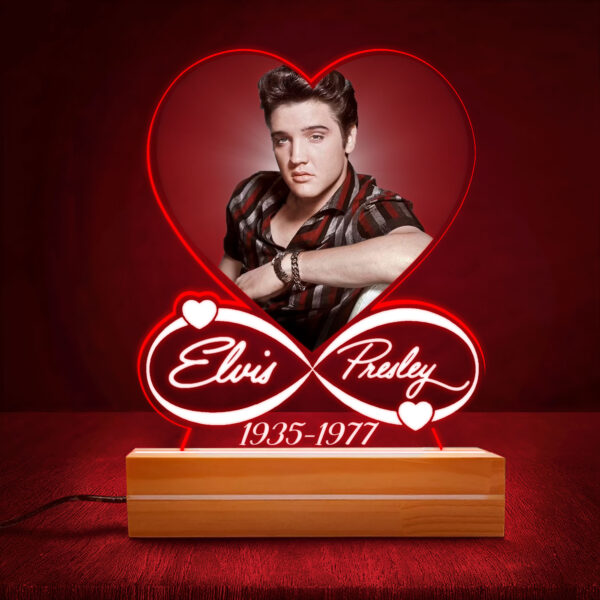 Elvis Presley Led Light with Wooden Base (7 Colors) – MAITM 10616