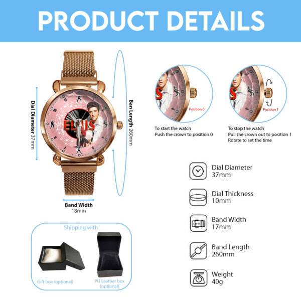 Elvis Presley Mesh Strap Quartz Watch - MAITM 10617